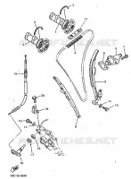 ARBRE A CAMES / CHAINE DE DISTRIBUTION pour Yamaha YZ400F de 1998