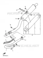 ECHAPPEMENT pour Yamaha YZ400FK de 1998