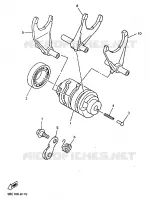 BARILLET DE SELECTION / FOURCHETTES pour Yamaha YZ400FK de 1998