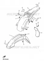 GARDE BOUE pour Yamaha YZ400FK de 1998
