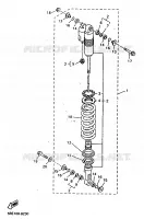 AMORTISSEUR ARRIERE pour Yamaha YZ400FK de 1998