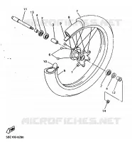 ROUE AVANT pour Yamaha YZ400FK de 1998