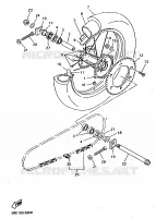 ROUE ARRIERE pour Yamaha YZ400FK de 1998