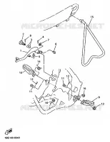 SUPPORT / REPOSE PIEDS pour Yamaha YZ400FK de 1998