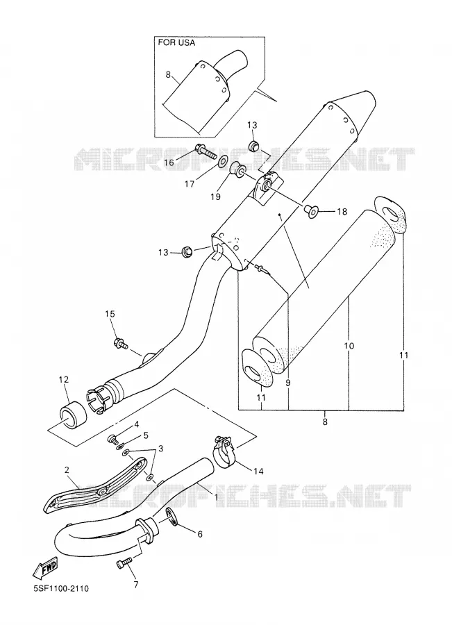 ECHAPPEMENT Yamaha MOTO 426 2001 YZF  YZ426F