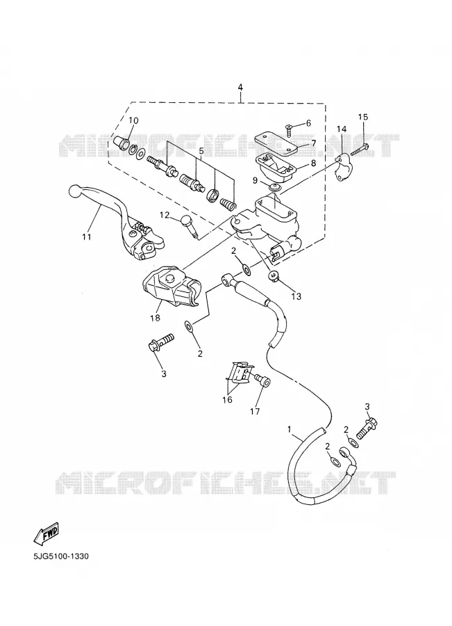 MAITRE CYLINDRE AVANT Yamaha MOTO 426 2001 YZF  YZ426F