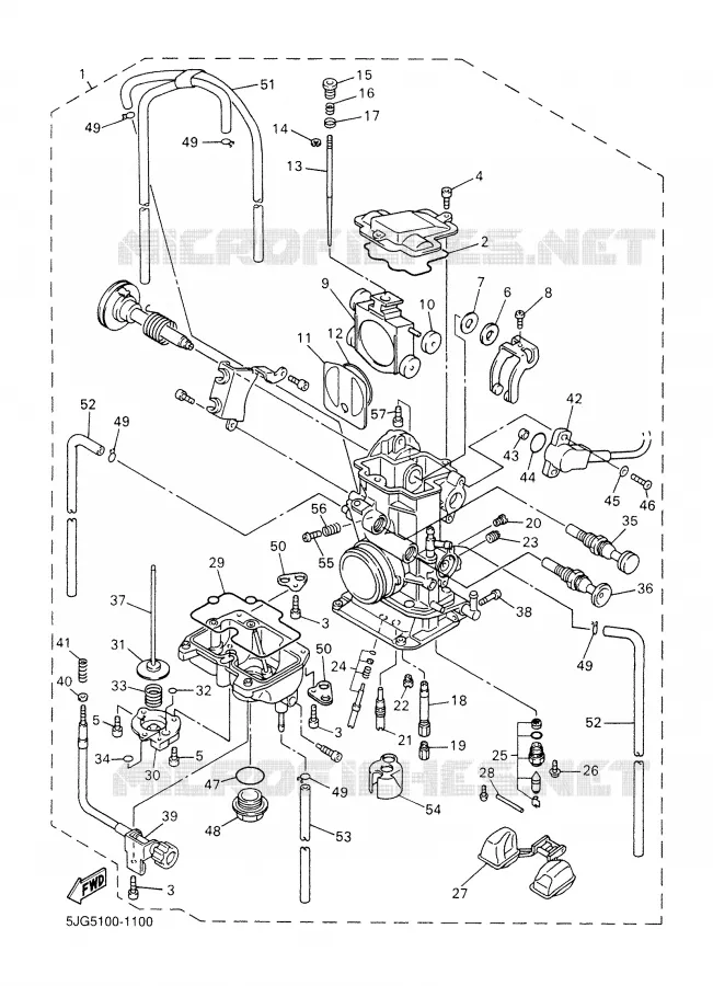 CARBURATEUR Yamaha MOTO 426 2001 YZF  YZ426F