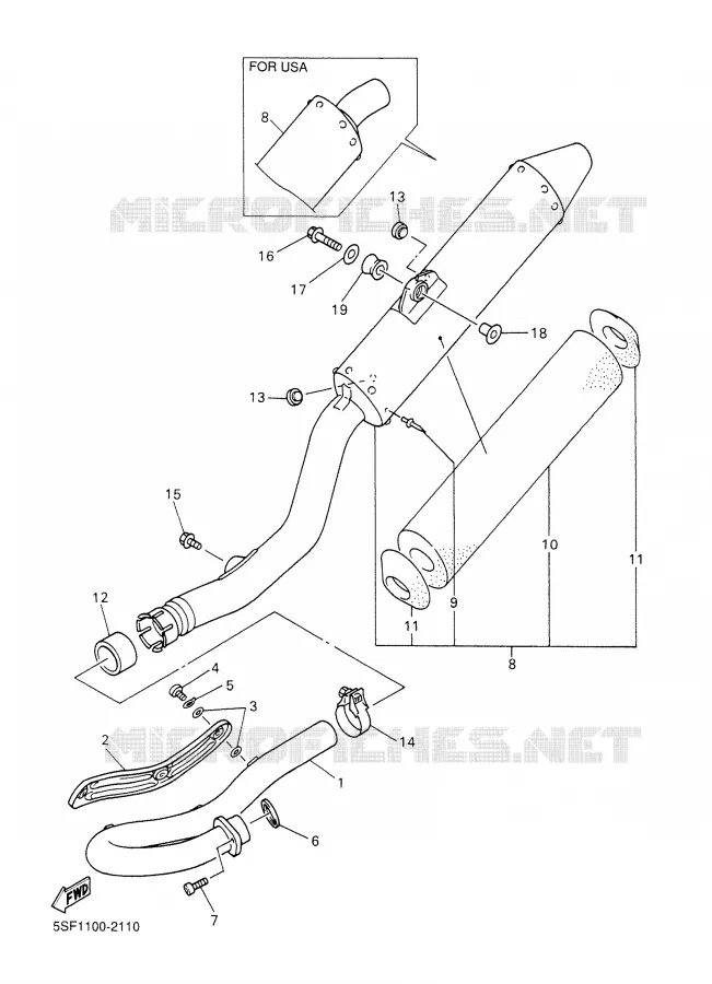 ECHAPPEMENT Yamaha MOTO 426 2001 YZF  YZ426F