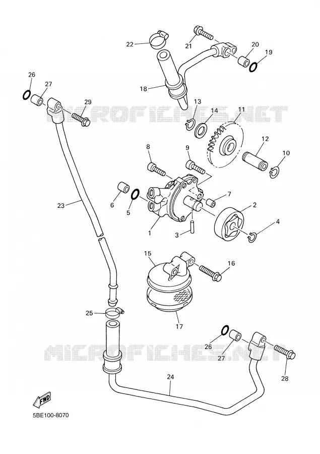 POMPE A HUILE Yamaha MOTO 426 2001 YZF  YZ426F