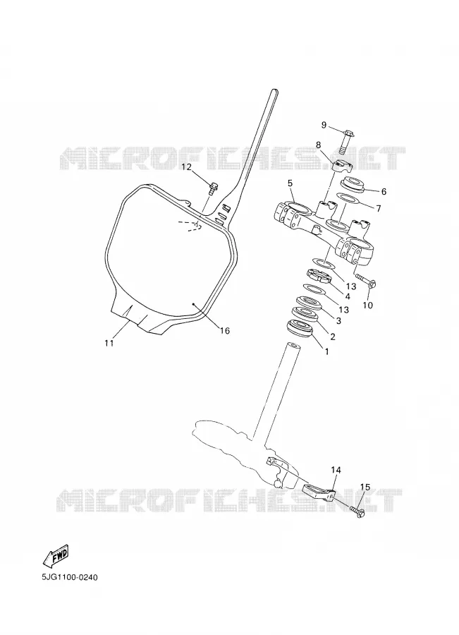 DIRECTION Yamaha MOTO 426 2002 YZF  YZ426F