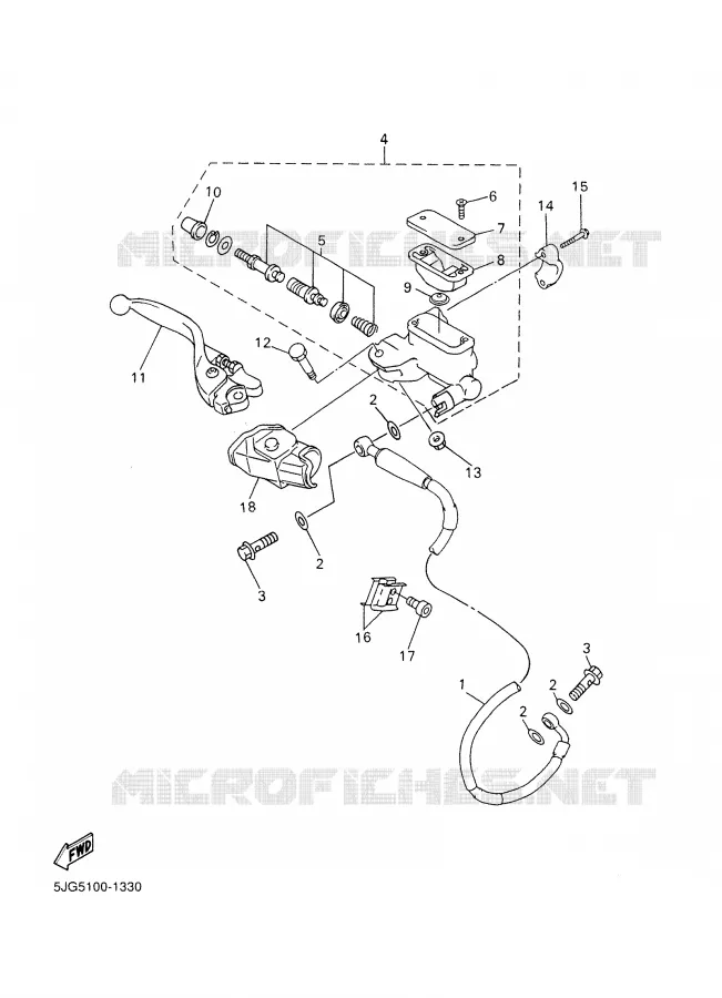 MAITRE CYLINDRE AVANT Yamaha MOTO 426 2001 YZF  YZ426FN