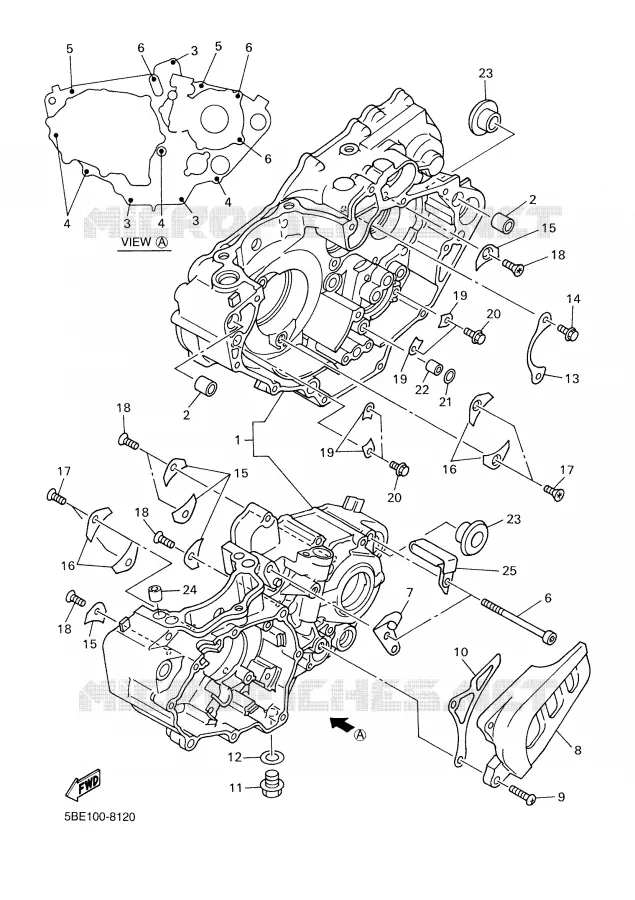 CARTER MOTEUR Yamaha MOTO 426 2001 YZF  YZ426FN