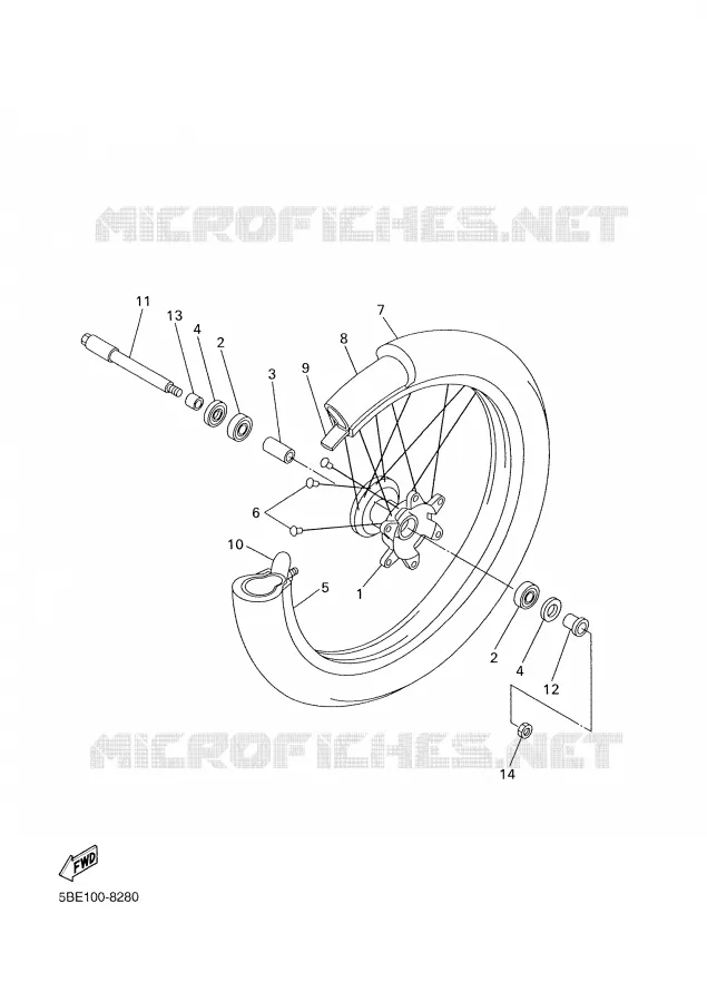 ROUE AVANT Yamaha MOTO 450 2003 YZF  YZ450F