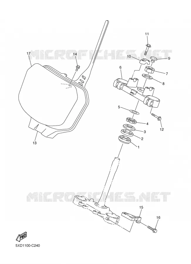 DIRECTION Yamaha MOTO 450 2004 YZF  YZ450F