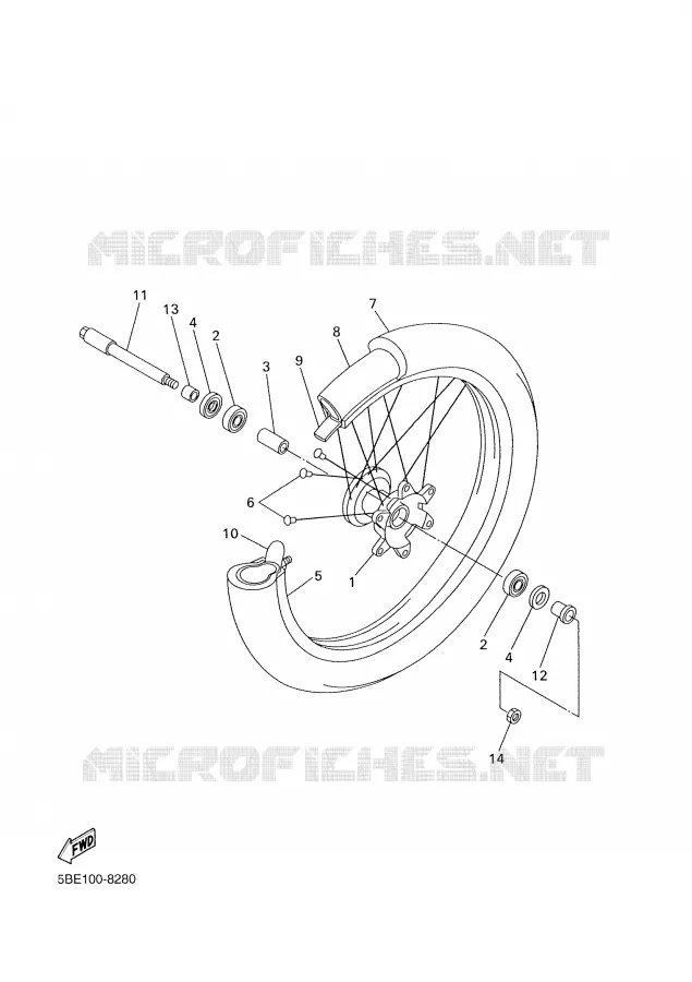 ROUE AVANT Yamaha MOTO 450 2004 YZF  YZ450F