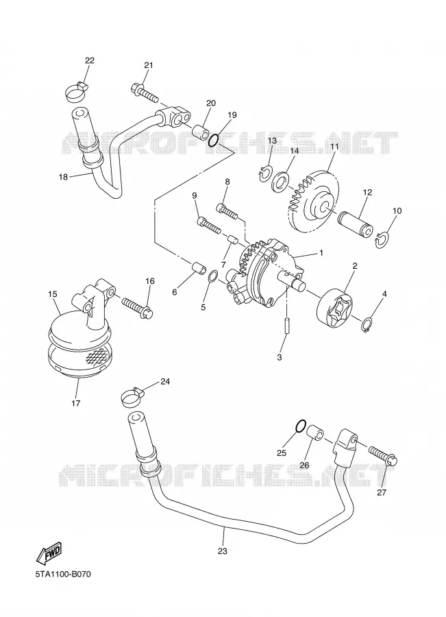 POMPE A HUILE Yamaha MOTO 450 2005 YZF  YZ450F