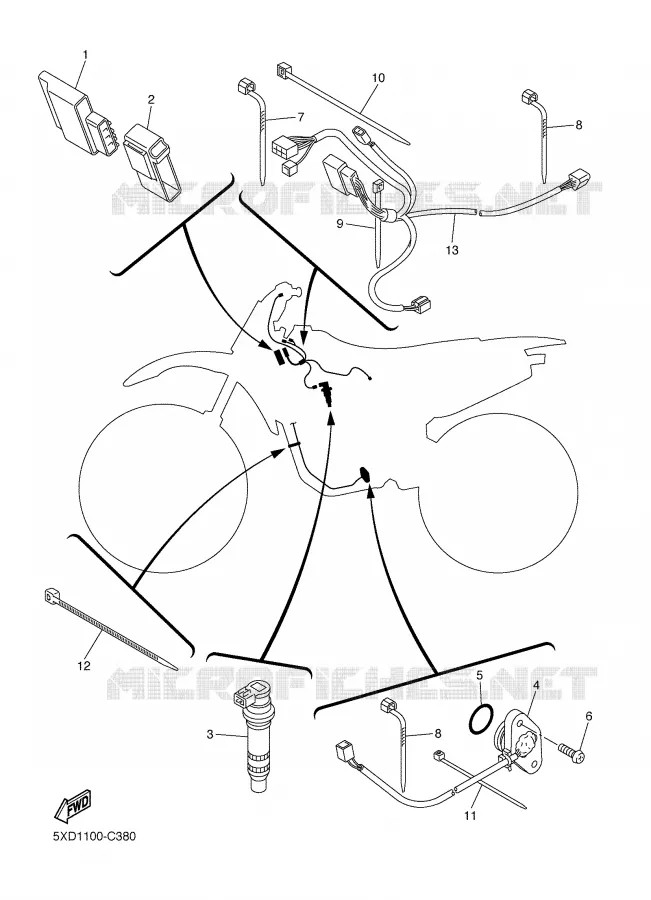 PARTIE ELECTRIQUE 1 Yamaha MOTO 450 2005 YZF  YZ450F
