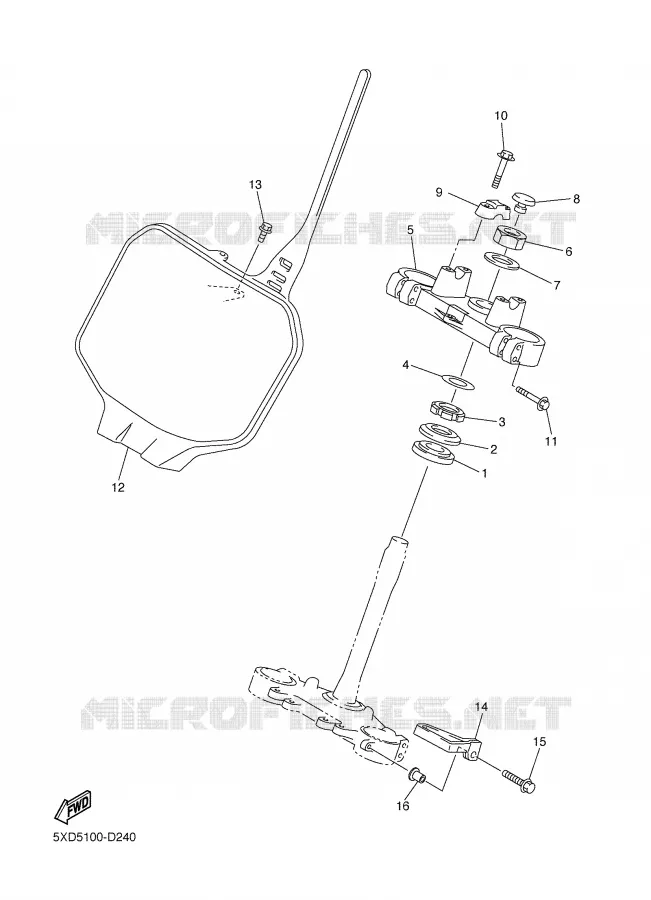 DIRECTION Yamaha MOTO 450 2005 YZF  YZ450F