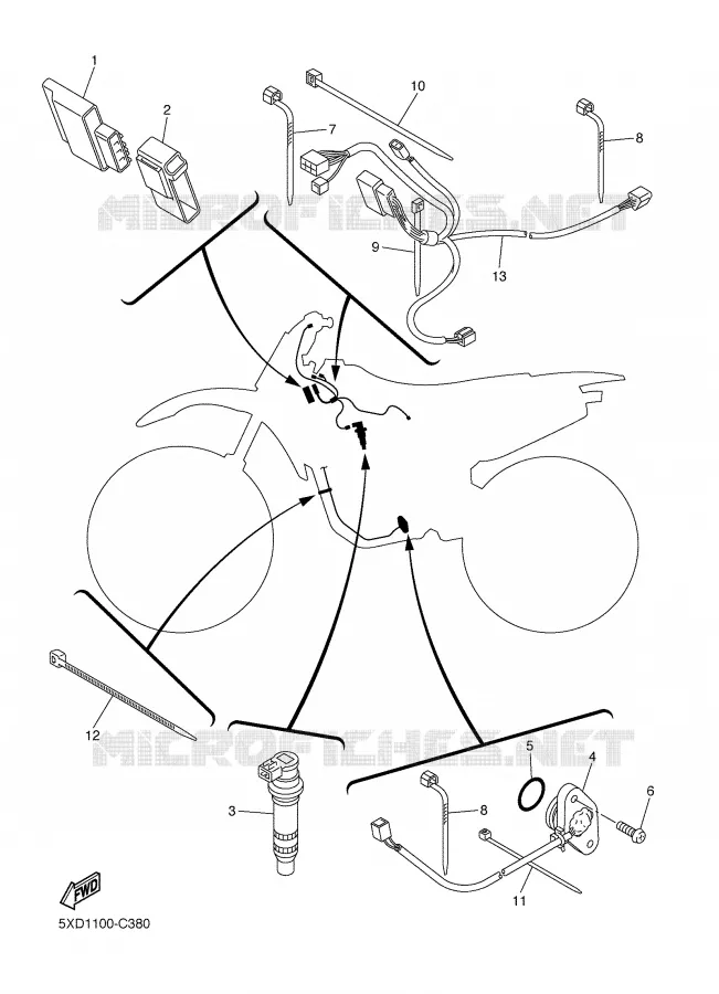 PARTIE ELECTRIQUE 1 Yamaha MOTO 450 2005 YZF  YZ450F