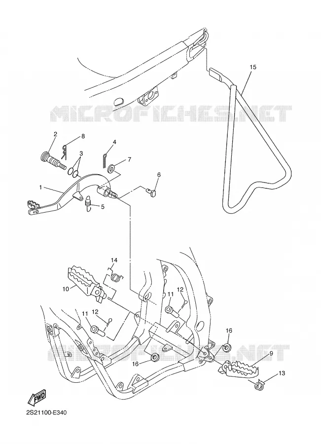 BEQUILLE / REPOSE PIEDS Yamaha MOTO 450 2009 YZF  YZ450F