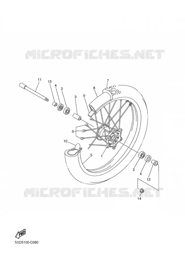 ROUE AVANT Yamaha MOTO 450 2009 YZF  YZ450F
