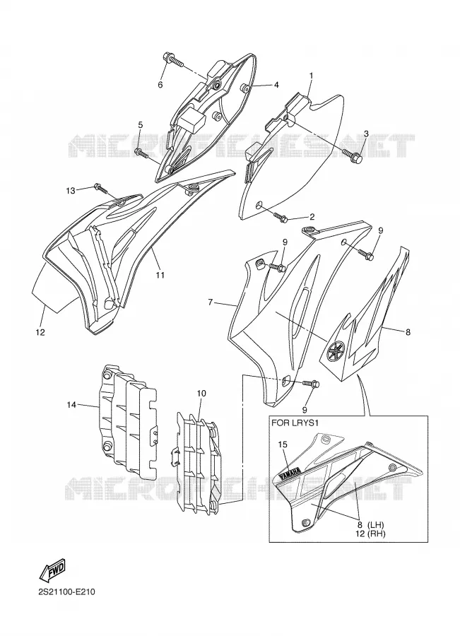 COUVERCLE LATERAL Yamaha MOTO 450 2006 YZF  YZ450FV