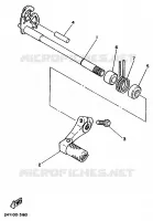 AXE DE SELECTEUR / PEDALE pour Yamaha YZ490 de 1987