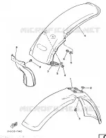 GARDE BOUE pour Yamaha YZ490 de 1987
