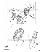 ETRIER DE FREIN AVANT pour Yamaha YZ490 de 1987