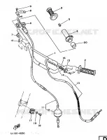 GUIDON ET CABLES pour Yamaha YZ490 de 1987