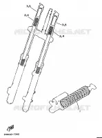 PIÈCES OPTIONNELLES   PARTIE CYCLE pour Yamaha YZ490 de 1987