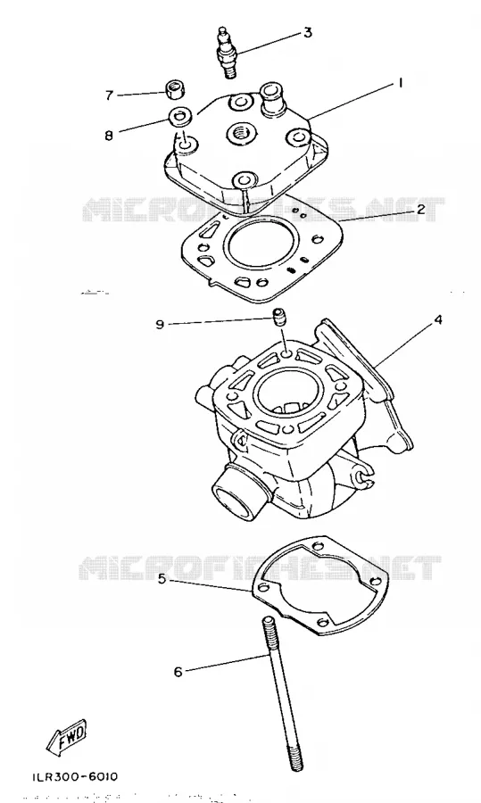 CYLINDRE Yamaha MOTO 80 1986 YZ  YZ80