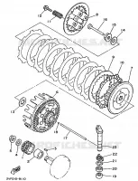 EMBRAYAGE DE DEMARREUR pour Yamaha YZ80 de 1989