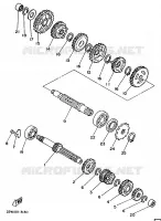 TRANSMISSION pour Yamaha YZ80 de 1989