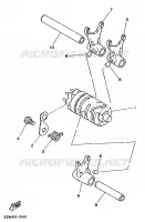 BARILLET DE SELECTION / FOURCHETTES pour Yamaha YZ80 de 1989
