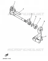 AXE DE SELECTEUR / PEDALE pour Yamaha YZ80 de 1989