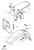 GARDE BOUE pour Yamaha YZ80 de 1989