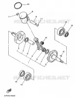 VILEBREQUIN / PISTON pour Yamaha YZ80 de 1989