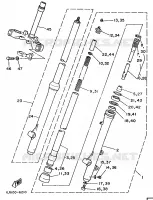 FOURCHE pour Yamaha YZ80 de 1989