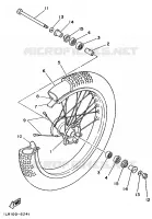 ROUE AVANT pour Yamaha YZ80 de 1989