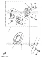 ETRIER DE FREIN AVANT pour Yamaha YZ80 de 1989