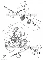 ROUE ARRIERE pour Yamaha YZ80 de 1989