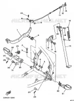 SUPPORT / REPOSE PIEDS pour Yamaha YZ80 de 1989