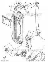 RADIATEUR / DURITES pour Yamaha YZ80 de 1989