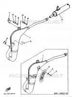 ECHAPPEMENT pour Yamaha YZ80 de 1989