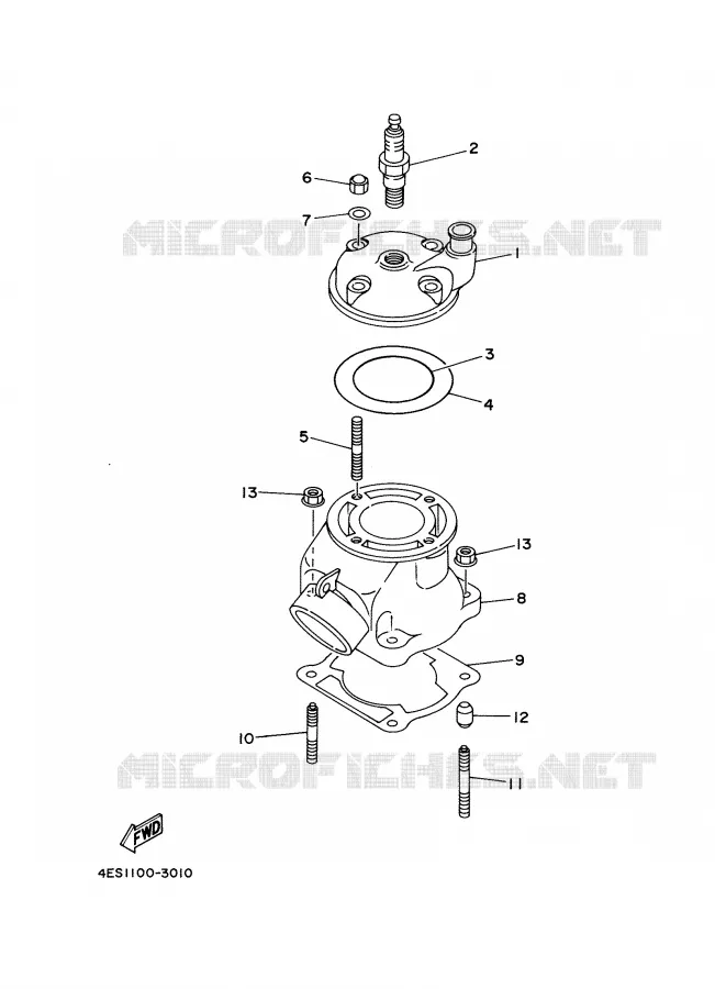 CYLINDRE Yamaha MOTO 80 2000 YZ  YZ80