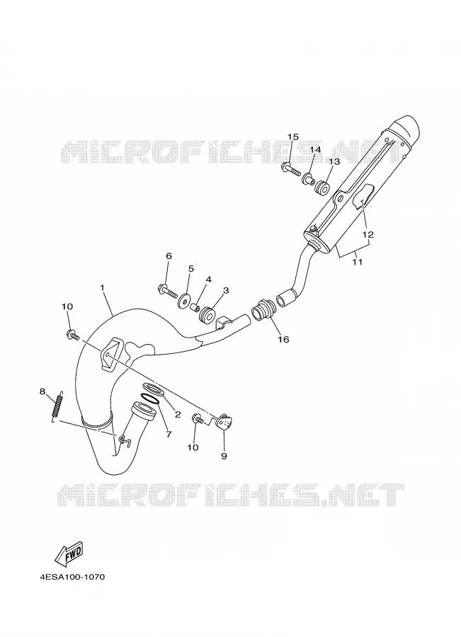 ECHAPPEMENT Yamaha MOTO 80 2001 YZ  YZ80