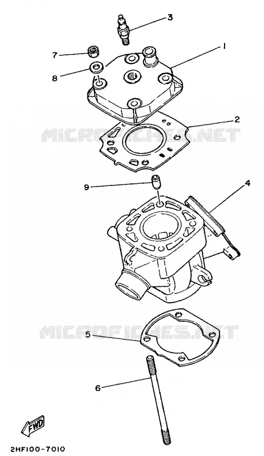 CYLINDRE Yamaha MOTO 80 1991 YZ  YZ80B