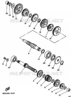 TRANSMISSION pour Yamaha YZ80J de 1997