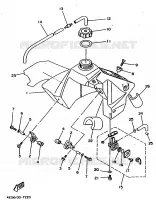 RESERVOIR A ESSENCE pour Yamaha YZ80J de 1997